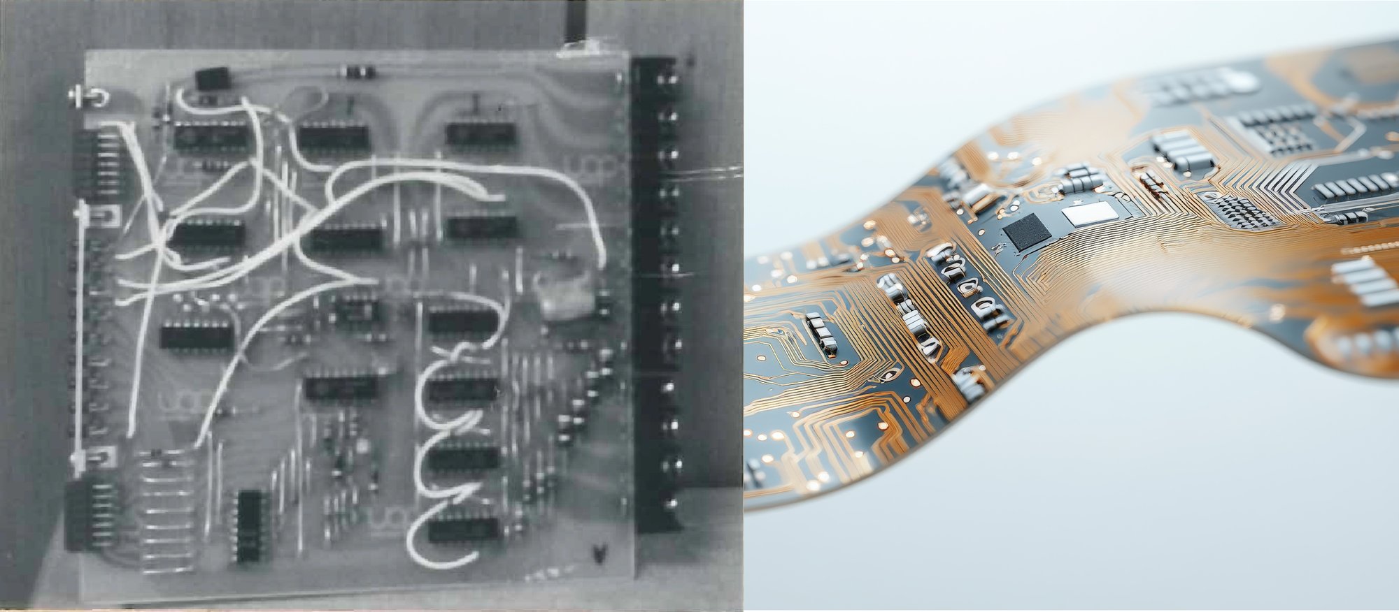 old vs new pcb board